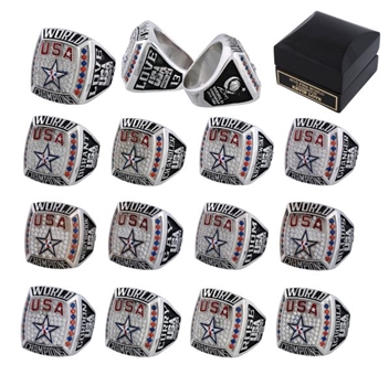 2010 FIBA Team USA Championship Salesmans Sample Rings Complete Set (13) Featuring Krzyzewski, Durant, Rose and Curry